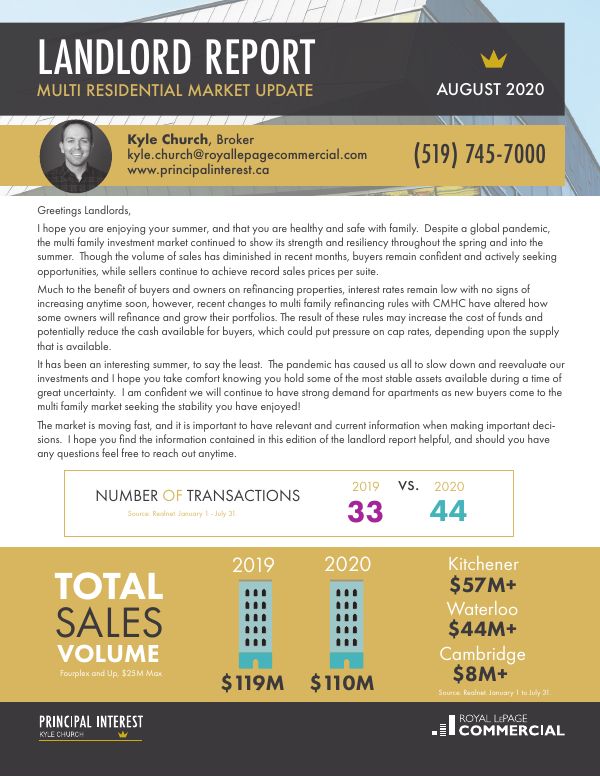 Cover of The Landlord Report, August 2020 edition